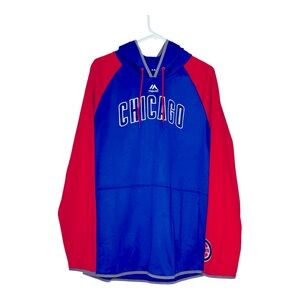 Chicago Cubs Blue MLB Jacket Majestic Men's‎ Size Large Sports Baseball Official